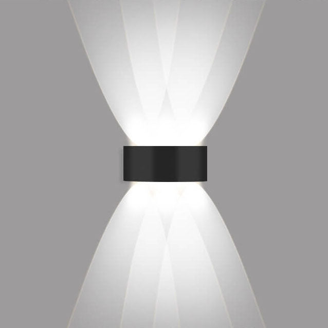 Modern Black Aluminum Waterproof Outdoor Patio LED Wall Sconce Lamp