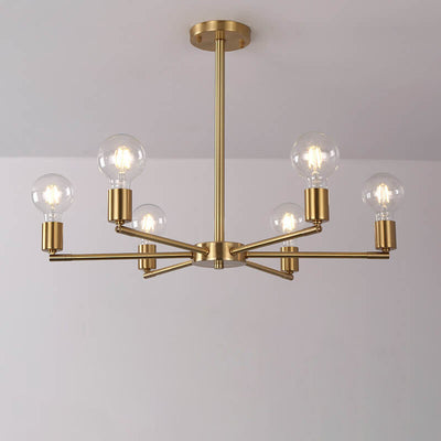 Nordic Light Luxury Glass Brass Branch Design 3/4/6/8/10 Light Chandelier