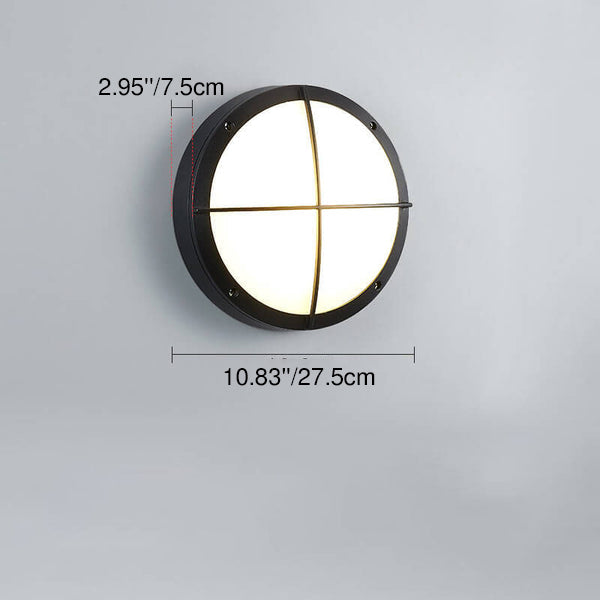 Lumière de plafond LED ronde créative extérieure étanche en aluminium acrylique 