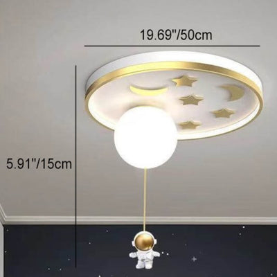 Modern Creative Simple Acrylic Cartoon Starry Sky LED Flush Mount Ceiling Light