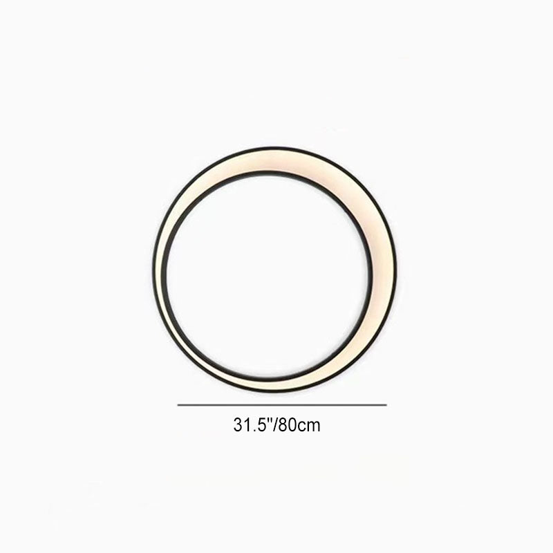 Modern Minimalist Crescent Circle Stainless Steel PC Waterproof LED Wall Sconce Lamp For Outdoor Patio