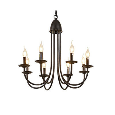 Modern Nordic Minimalist Wrought Iron Curved 6/8-Light Chandelier