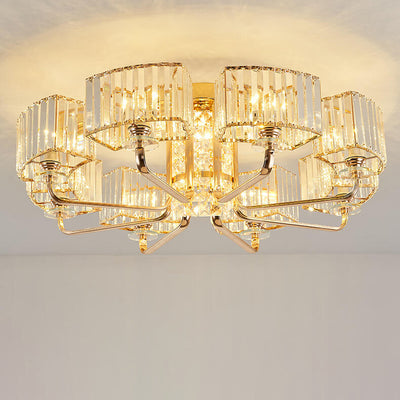 Modern Light Luxury Crystal 6/8/10/12- Light Flush Mount Ceiling Light