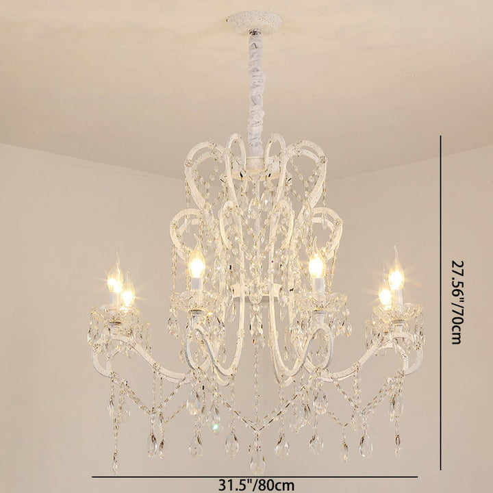Moderne minimalistische Zweig Kerzenständer Kristall Eisen Glas 4/6/8 Licht Kronleuchter für Wohnzimmer 