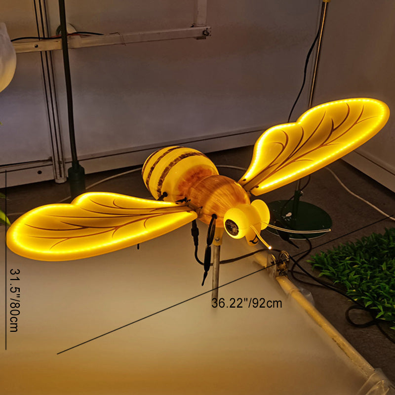 Moderne Art Deco Wasserdichte ABS Kunststoff Bee LED Landschaft Beleuchtung Im Freien Licht Für Garten