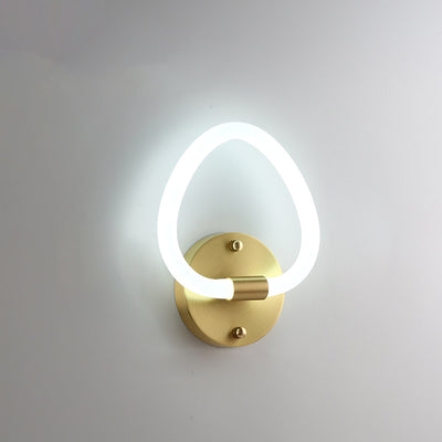 Zeitgenössische kreative Messing Acryl Runde Oval Figur Sechs Acht Brief LED Wandleuchte Lampe für Flur 