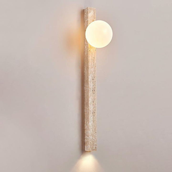 Traditionelle japanische Langstreifen-Gelber Travertin 2-Lichter für den Flur 