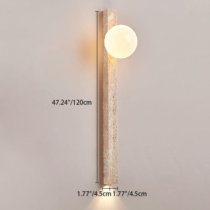 Traditionelle japanische Langstreifen-Gelber Travertin 2-Lichter für den Flur 