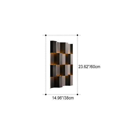 Applique murale LED rectangulaire en aluminium étanche rétro contemporain pour patio extérieur 