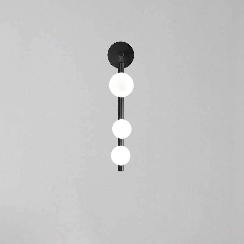 Lámpara de Aplique de Pared de Bola de Vidrio de Hierro de Simplicidad Moderna 3/5/7 Luces Para Sala de Estar 