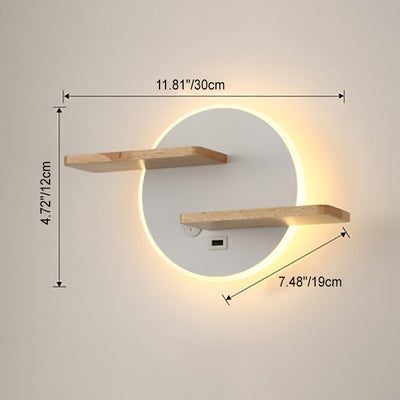 Moderne minimalistische Log-Acryl-Runde-LED-Wandleuchte für das Schlafzimmer 