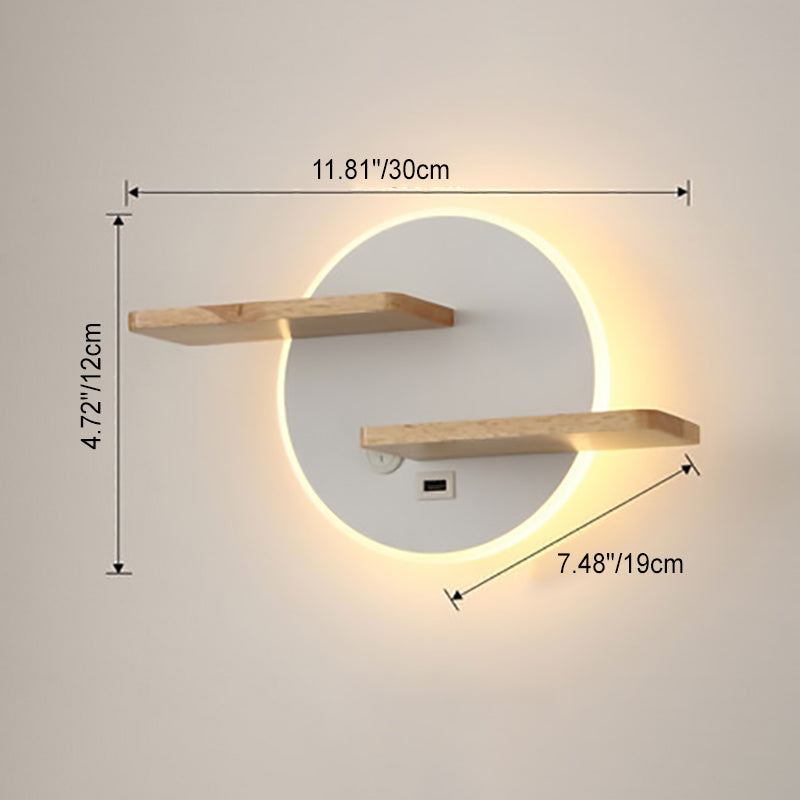 Moderne minimalistische Log-Acryl-Runde-LED-Wandleuchte für das Schlafzimmer 
