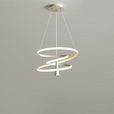 Moderne minimalistische Kreis konische Eisen Acryl LED Kronleuchter für Wohnzimmer 