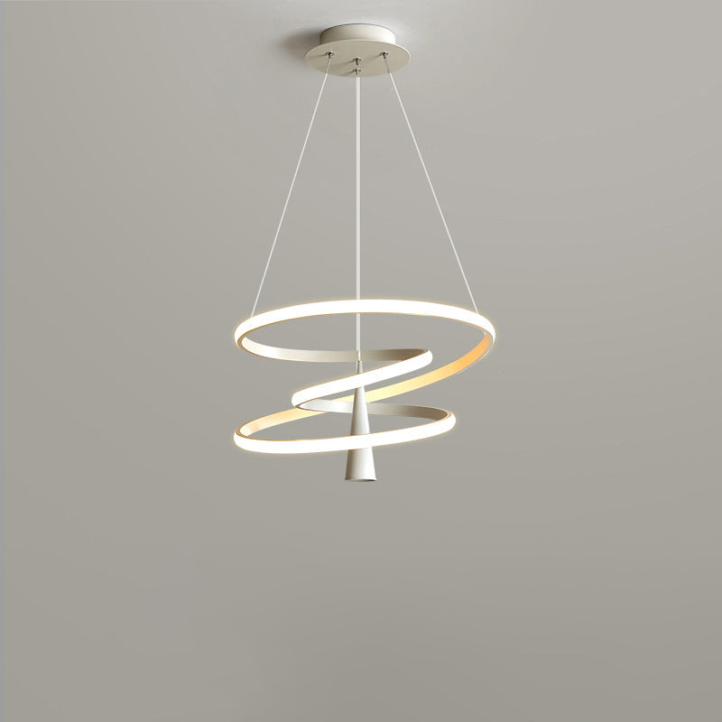 Moderne minimalistische Kreis konische Eisen Acryl LED Kronleuchter für Wohnzimmer 