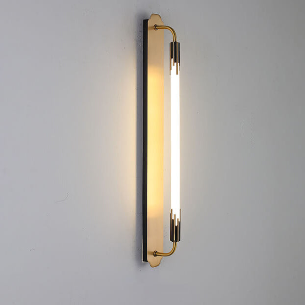 Lámpara Aplique de Pared LED de Tira Recta de Cobre Minimalista Moderna 