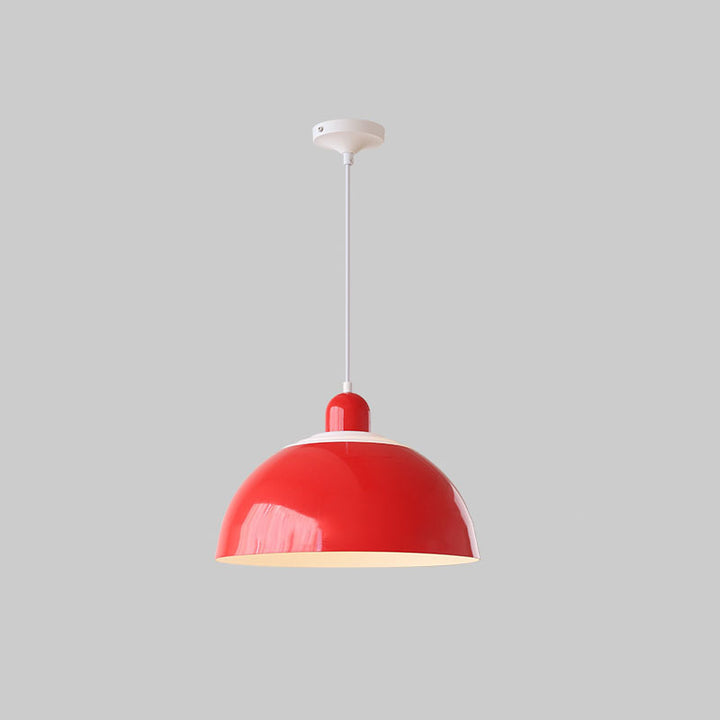 Contemporary Scandinavian Round Iron PVC 1-Light Pendant Light For Dining Room