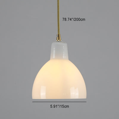 Lámpara colgante de 1 luz de vidrio de latón en forma de flor minimalista moderna para dormitorio 