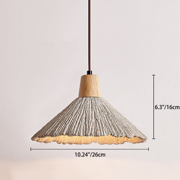 Contemporain Bar à Parapluies Scandinave Ciment Texturé Suspension 1 Lumière Pour Salon 