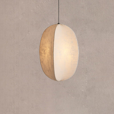 Forme de lanterne anti-soie Zen japonaise traditionnelle 1 lumière suspension pour salon 