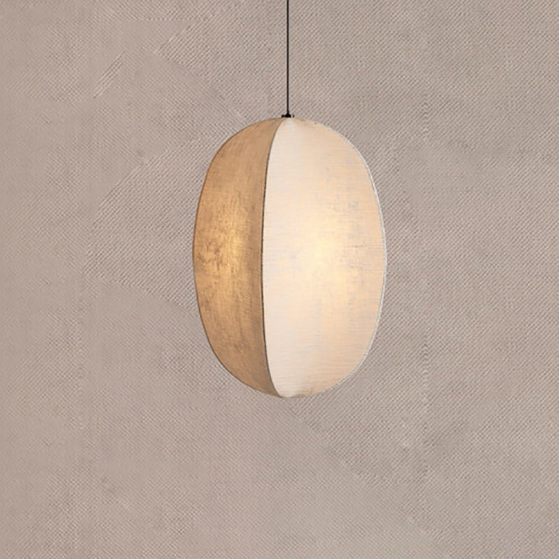 Forme de lanterne anti-soie Zen japonaise traditionnelle 1 lumière suspension pour salon 