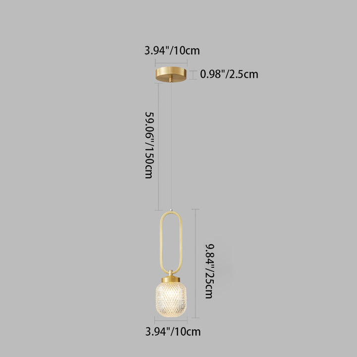 Lumière Nordique de Luxe Simple Boule de Verre Suspension à 1 Lumière 