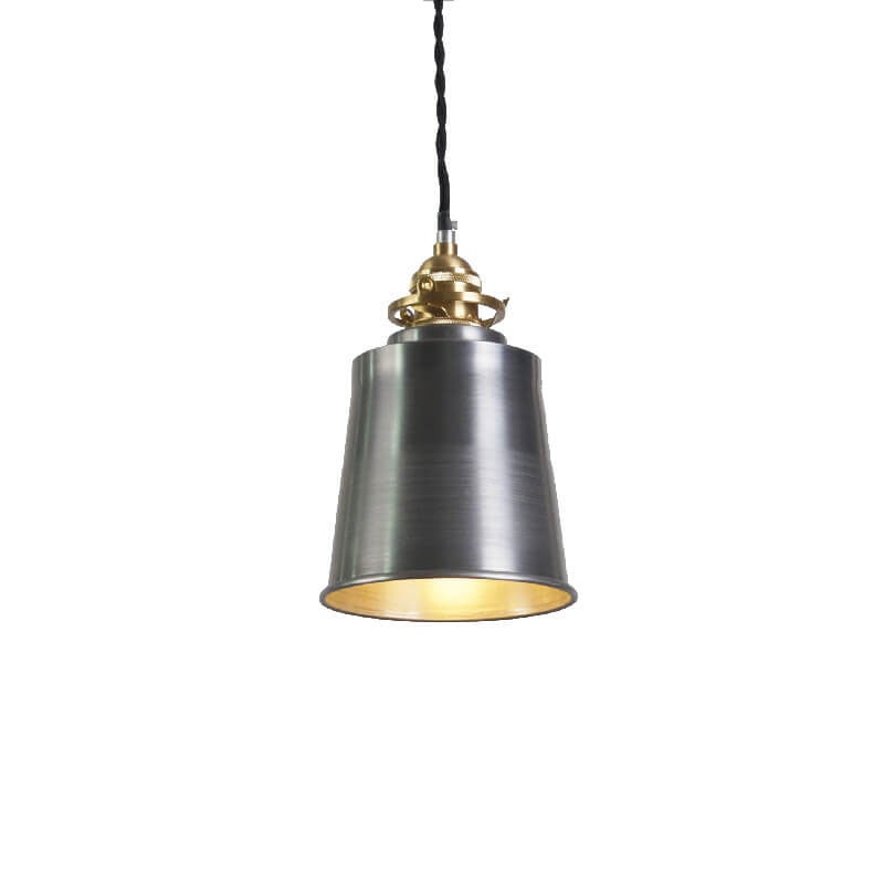 Industrial Minimalist Iron Dome Geometry Silver Copper 1-Light Pendant Light