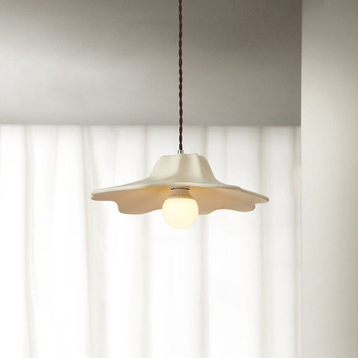 Traditional French Resin Umbrella Shape Geometry 1-Light Pendant Light for Living Room