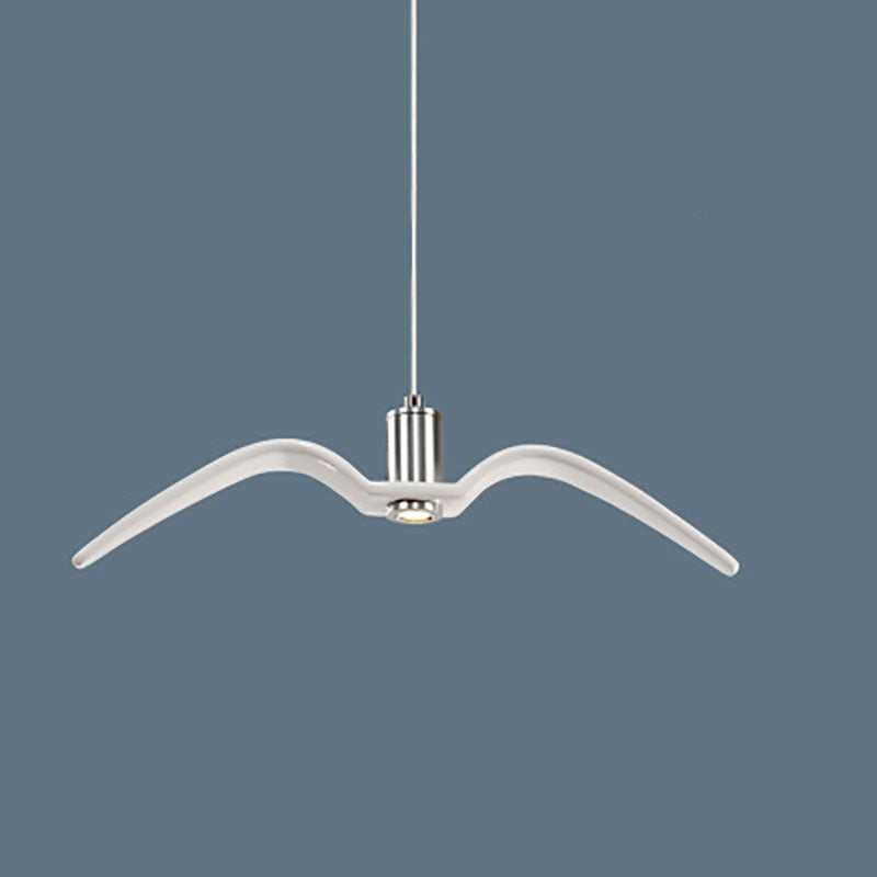 Personnalité créative nordique Suspension LED en fer forgé avec mouette 
