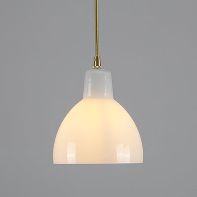 Lámpara colgante de 1 luz de vidrio de latón en forma de flor minimalista moderna para dormitorio 