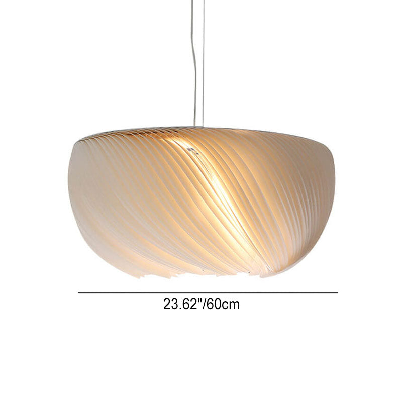 Hardware de linterna plisada de pergamino Wabi-Sabi japonés, luz colgante de 1 luz 