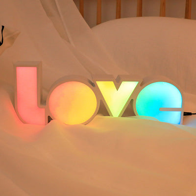 Lampe de table LED étanche PS LOVE Letter Art Déco moderne pour chambre 
