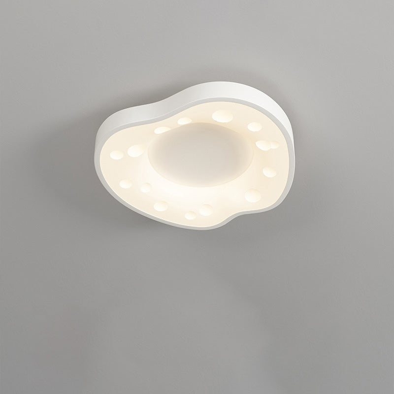 Moderne minimalistische Käsecreme Acryl Eisen LED Unterputz Deckenleuchte für Schlafzimmer 