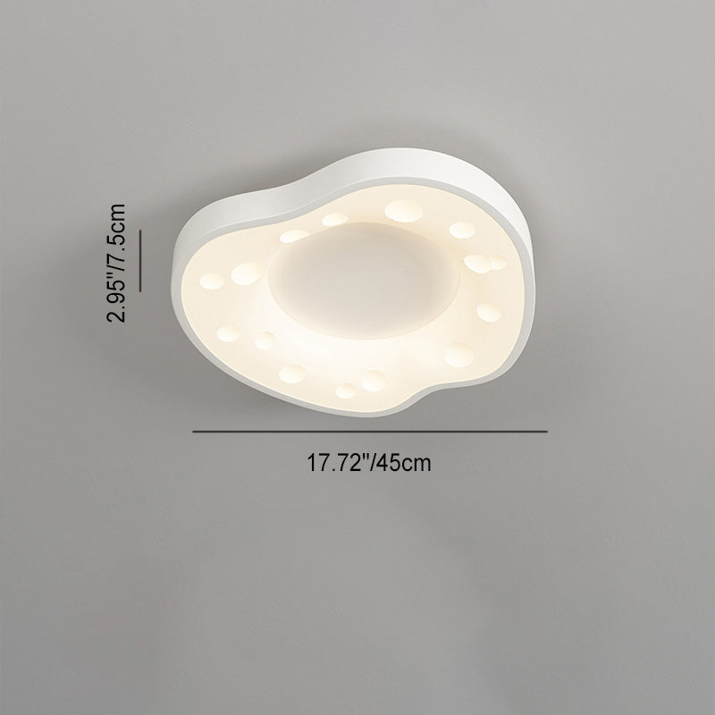 Moderne minimalistische Käsecreme Acryl Eisen LED Unterputz Deckenleuchte für Schlafzimmer 