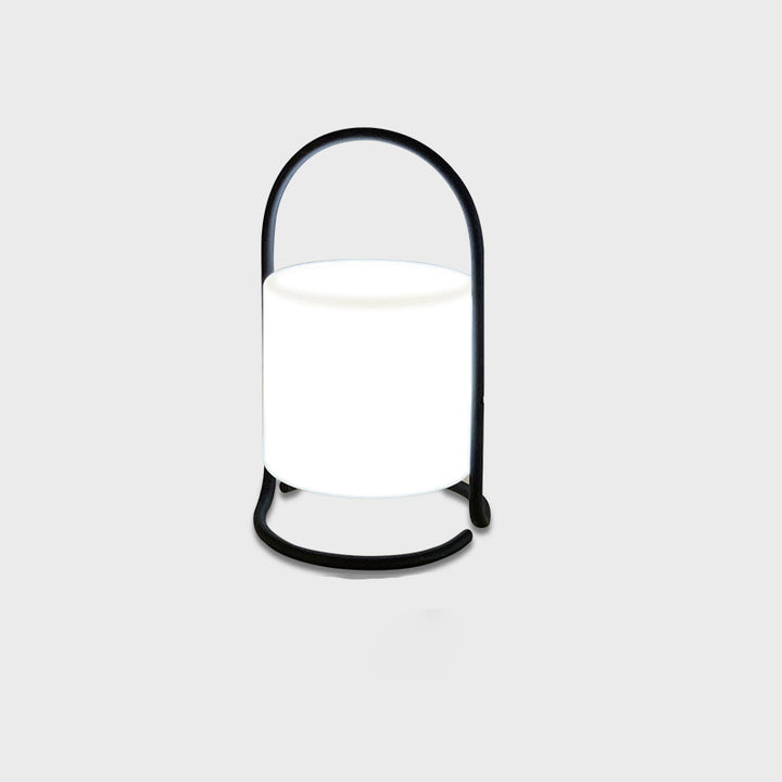 Contemporary Nordic Metal PE Ball Egg Cube Cylinder LED Hanging Rechargeable Table Lamp For Bedside