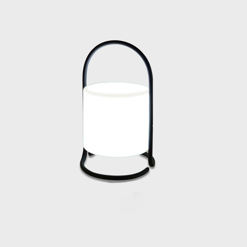 Lampe de table LED suspendue rechargeable en forme de boule, œuf, cube, cylindre en métal nordique contemporain pour chevet 