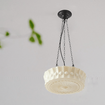 Contemporary Simplicity Iron Glass Cylinder Shade 3-Light Chandelier For Living Room
