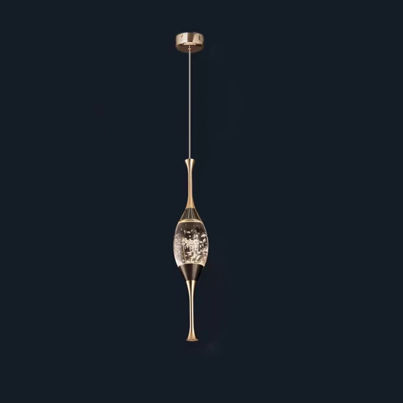 Lustre LED en cristal goutte d&
