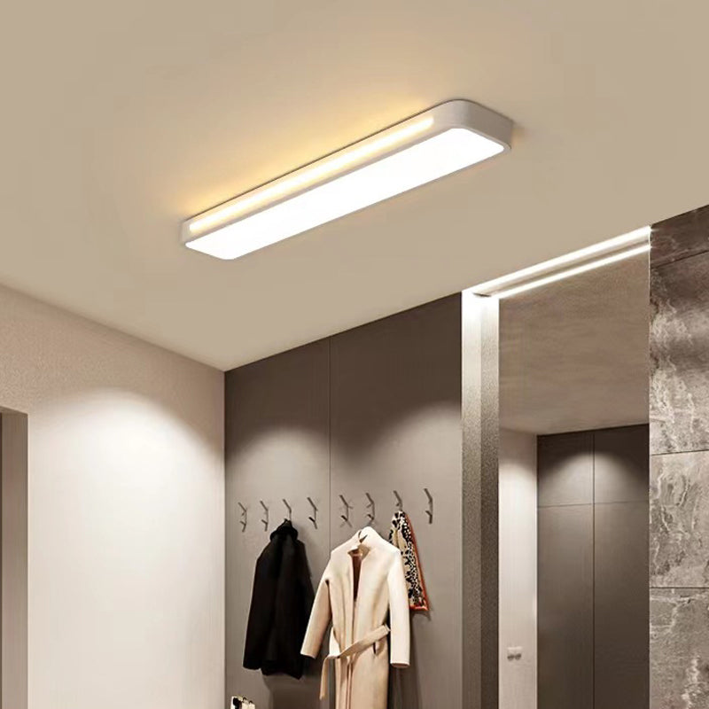 Moderne unbedeutende Rechteck-Eisen-Acryl-LED-Unterputz-Deckenleuchte für Schlafzimmer 