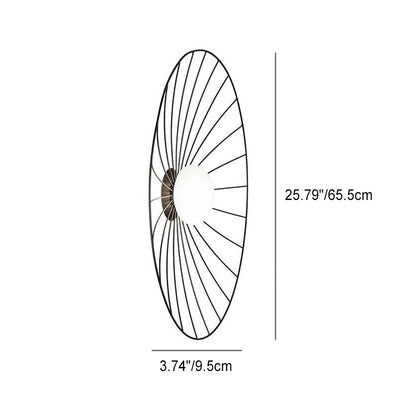 Modern Minimalist Straw Hat Iron 1-Light Wall Sconce Lamp