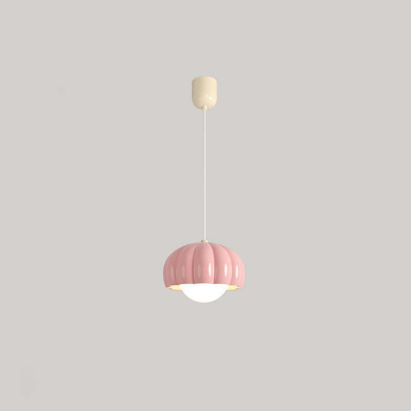 Moderne minimalistische Creme-Pod-Aluminiumharz-PE 1/3-Licht-Insel-Licht-Kronleuchter für Esszimmer 