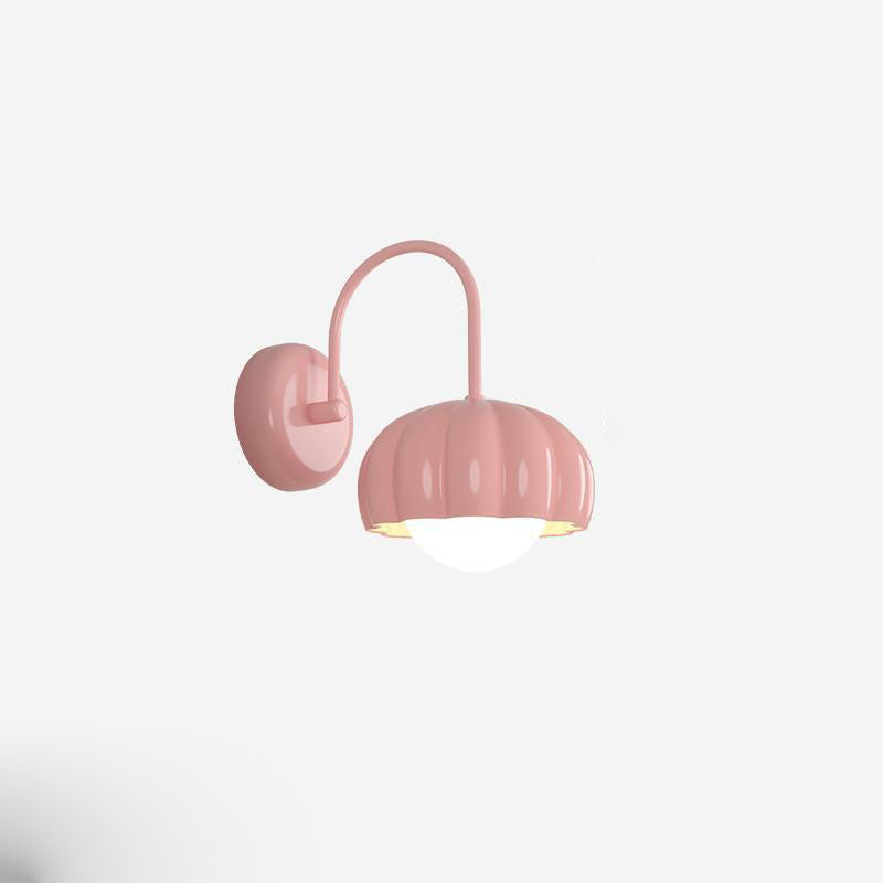 Moderne minimalistische cremefarbene ovale Wandleuchte aus Kunstharz PE mit 1 Licht für Schlafzimmer 