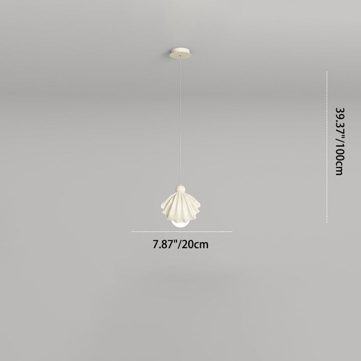 Zeitgenössische kreative Shell Eisen Harz Acryl LED Pendelleuchte für Wohnzimmer 