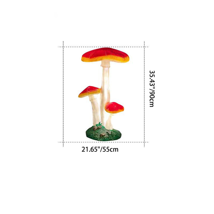 Moderne Art Deco Solar Wasserdichte Pilz Harz Glasfaser LED Landschaft Beleuchtung Außen Licht Für Garten 