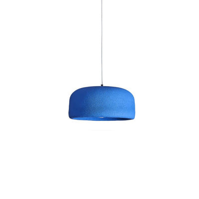 Japanese Minimalist Matte Texture Resin Dome 1-Light Pendant Light