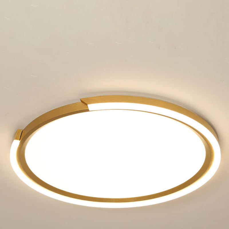 Modern Minimalist Disc Iron Acrylic Aluminum LED Flush Mount Ceiling Light