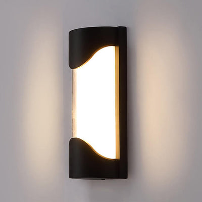 Modern Outdoor Semi-Cylindrical Line Design Aluminum LED Wall Sconce Lamp