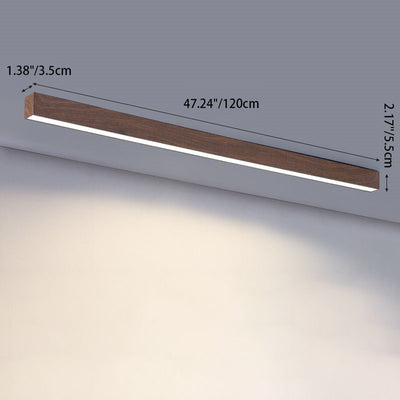 ضوء السقف LED المثبت بشكل مسطح بشرائح الألومنيوم بتصميم خشبي حديث وبسيط 