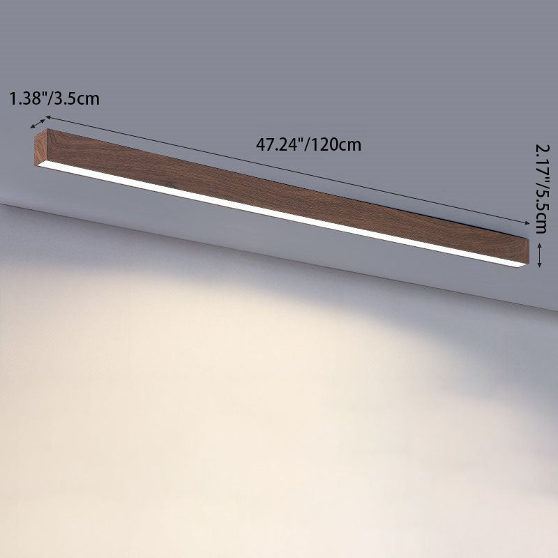ضوء السقف LED المثبت بشكل مسطح بشرائح الألومنيوم بتصميم خشبي حديث وبسيط 