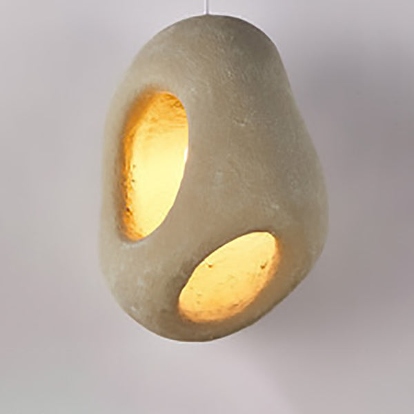 Lámpara colgante de 1 luz de escultura de poliestireno con forma especial creativa minimalista japonesa 
