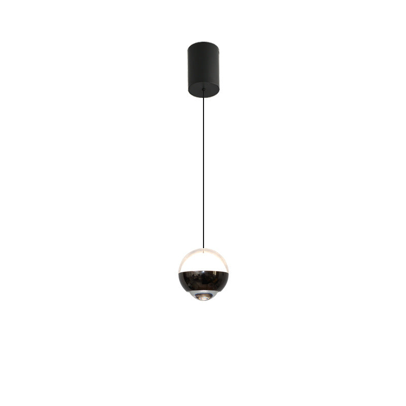 Moderne Einfachheit Ball Aluminium Acrylglas LED Pendelleuchte Liftable Für Nachttisch 